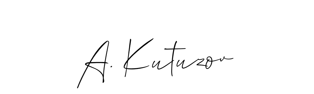 How to make A. Kutuzov signature? Allison_Script is a professional autograph style. Create handwritten signature for A. Kutuzov name. A. Kutuzov signature style 2 images and pictures png