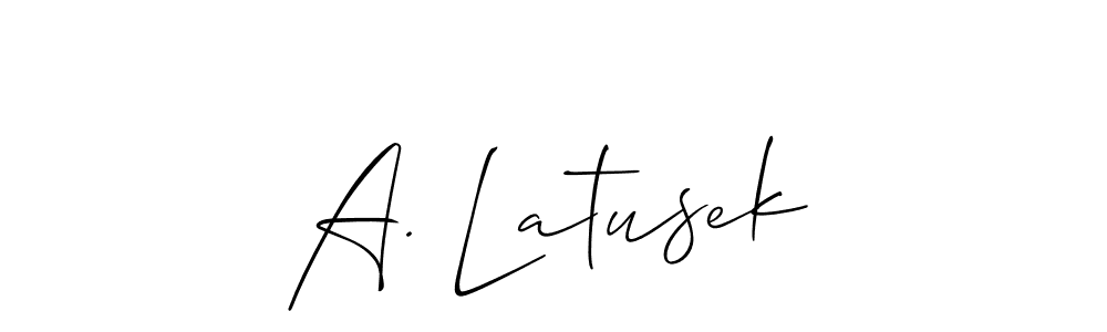 Once you've used our free online signature maker to create your best signature Allison_Script style, it's time to enjoy all of the benefits that A. Latusek name signing documents. A. Latusek signature style 2 images and pictures png