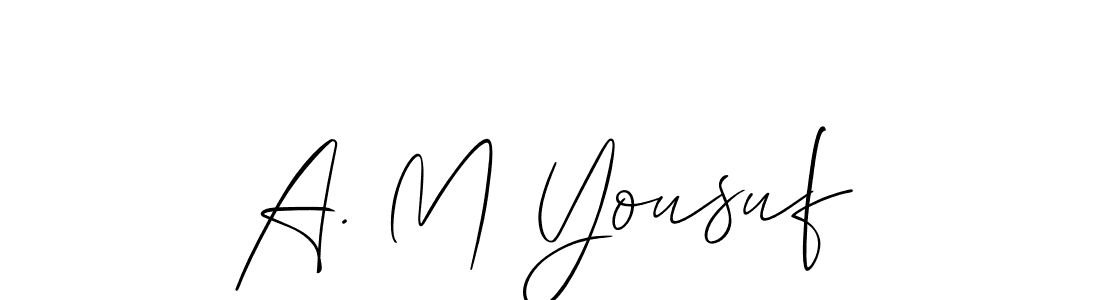 This is the best signature style for the A. M Yousuf name. Also you like these signature font (Allison_Script). Mix name signature. A. M Yousuf signature style 2 images and pictures png