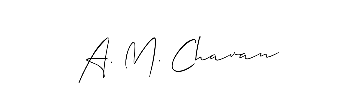 Design your own signature with our free online signature maker. With this signature software, you can create a handwritten (Allison_Script) signature for name A. M. Chavan. A. M. Chavan signature style 2 images and pictures png