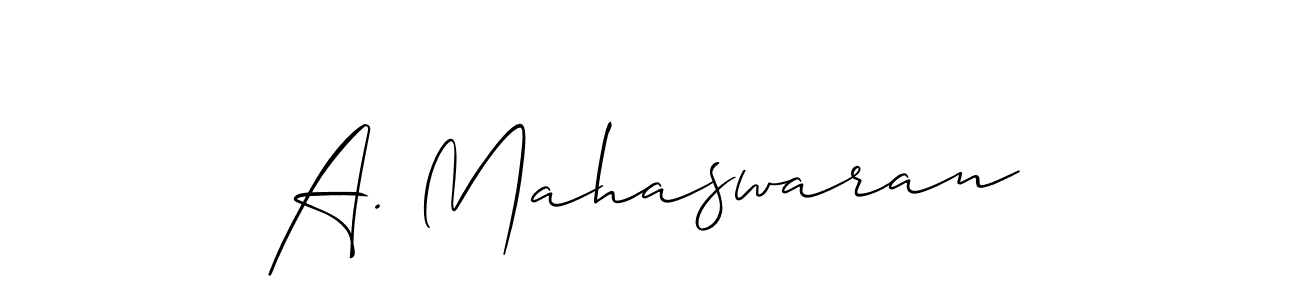 Design your own signature with our free online signature maker. With this signature software, you can create a handwritten (Allison_Script) signature for name A. Mahaswaran. A. Mahaswaran signature style 2 images and pictures png