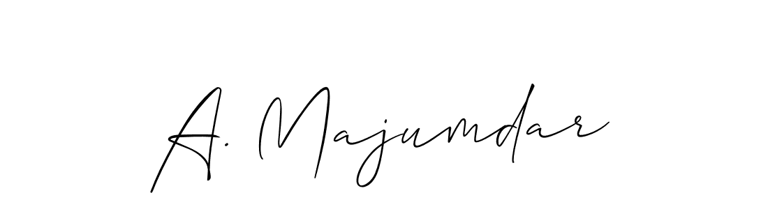 You should practise on your own different ways (Allison_Script) to write your name (A. Majumdar) in signature. don't let someone else do it for you. A. Majumdar signature style 2 images and pictures png