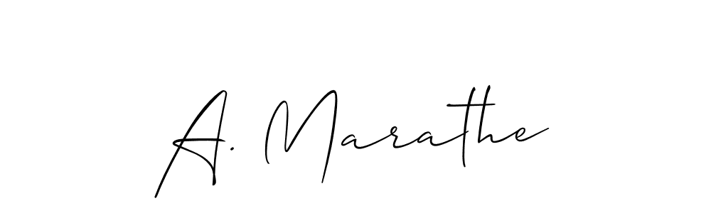 This is the best signature style for the A. Marathe name. Also you like these signature font (Allison_Script). Mix name signature. A. Marathe signature style 2 images and pictures png