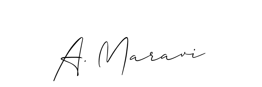 How to make A. Maravi signature? Allison_Script is a professional autograph style. Create handwritten signature for A. Maravi name. A. Maravi signature style 2 images and pictures png