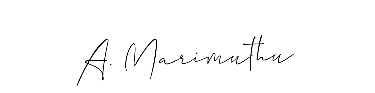 if you are searching for the best signature style for your name A. Marimuthu. so please give up your signature search. here we have designed multiple signature styles  using Allison_Script. A. Marimuthu signature style 2 images and pictures png