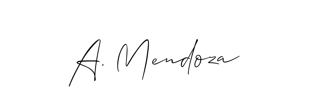 You should practise on your own different ways (Allison_Script) to write your name (A. Mendoza) in signature. don't let someone else do it for you. A. Mendoza signature style 2 images and pictures png