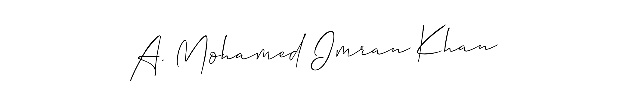 Create a beautiful signature design for name A. Mohamed Imran Khan. With this signature (Allison_Script) fonts, you can make a handwritten signature for free. A. Mohamed Imran Khan signature style 2 images and pictures png