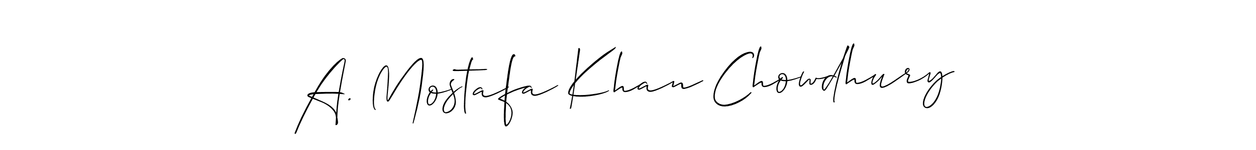 Here are the top 10 professional signature styles for the name A. Mostafa Khan Chowdhury. These are the best autograph styles you can use for your name. A. Mostafa Khan Chowdhury signature style 2 images and pictures png