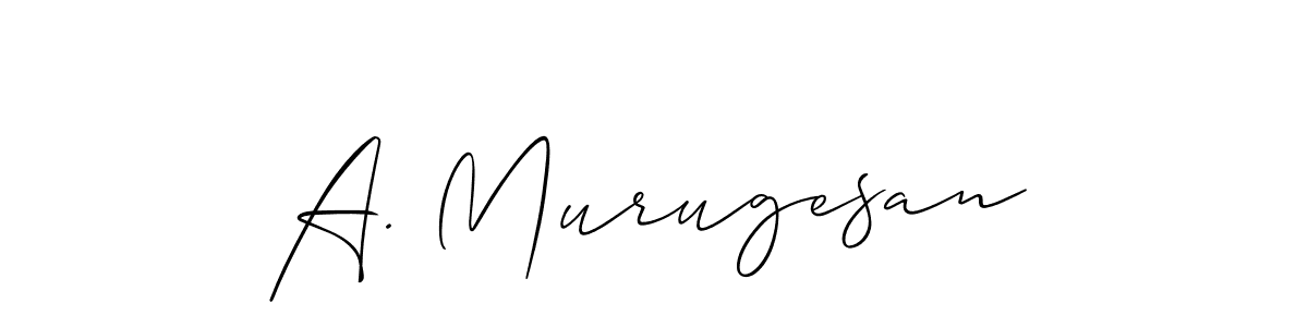 Make a beautiful signature design for name A. Murugesan. With this signature (Allison_Script) style, you can create a handwritten signature for free. A. Murugesan signature style 2 images and pictures png