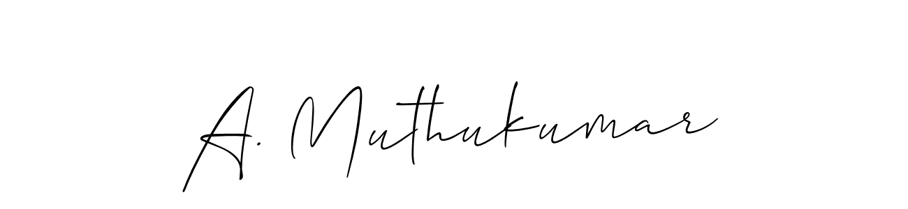 Create a beautiful signature design for name A. Muthukumar. With this signature (Allison_Script) fonts, you can make a handwritten signature for free. A. Muthukumar signature style 2 images and pictures png