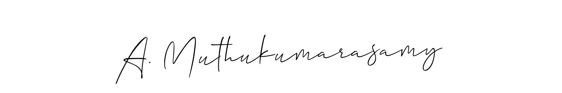 Also we have A. Muthukumarasamy name is the best signature style. Create professional handwritten signature collection using Allison_Script autograph style. A. Muthukumarasamy signature style 2 images and pictures png