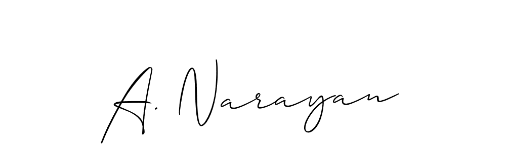 Once you've used our free online signature maker to create your best signature Allison_Script style, it's time to enjoy all of the benefits that A. Narayan name signing documents. A. Narayan signature style 2 images and pictures png