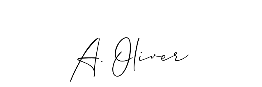 Best and Professional Signature Style for A. Oliver. Allison_Script Best Signature Style Collection. A. Oliver signature style 2 images and pictures png