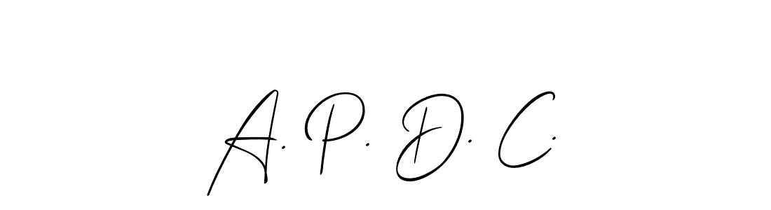 The best way (Allison_Script) to make a short signature is to pick only two or three words in your name. The name A. P. D. C. include a total of six letters. For converting this name. A. P. D. C. signature style 2 images and pictures png