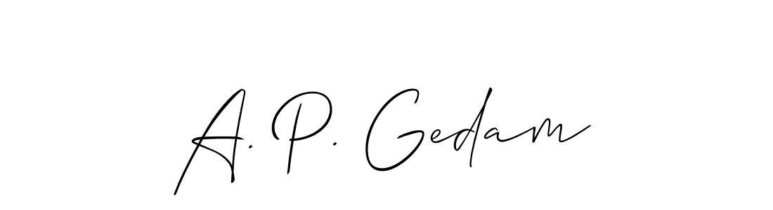 Here are the top 10 professional signature styles for the name A. P. Gedam. These are the best autograph styles you can use for your name. A. P. Gedam signature style 2 images and pictures png