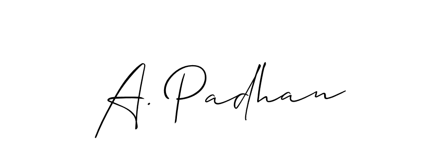 A. Padhan stylish signature style. Best Handwritten Sign (Allison_Script) for my name. Handwritten Signature Collection Ideas for my name A. Padhan. A. Padhan signature style 2 images and pictures png