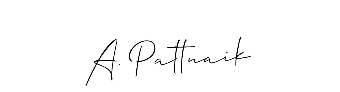 if you are searching for the best signature style for your name A. Pattnaik. so please give up your signature search. here we have designed multiple signature styles  using Allison_Script. A. Pattnaik signature style 2 images and pictures png