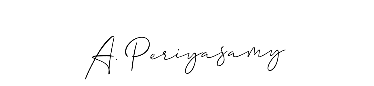 Create a beautiful signature design for name A. Periyasamy. With this signature (Allison_Script) fonts, you can make a handwritten signature for free. A. Periyasamy signature style 2 images and pictures png