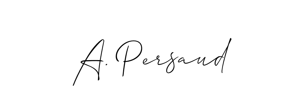 Also You can easily find your signature by using the search form. We will create A. Persaud name handwritten signature images for you free of cost using Allison_Script sign style. A. Persaud signature style 2 images and pictures png