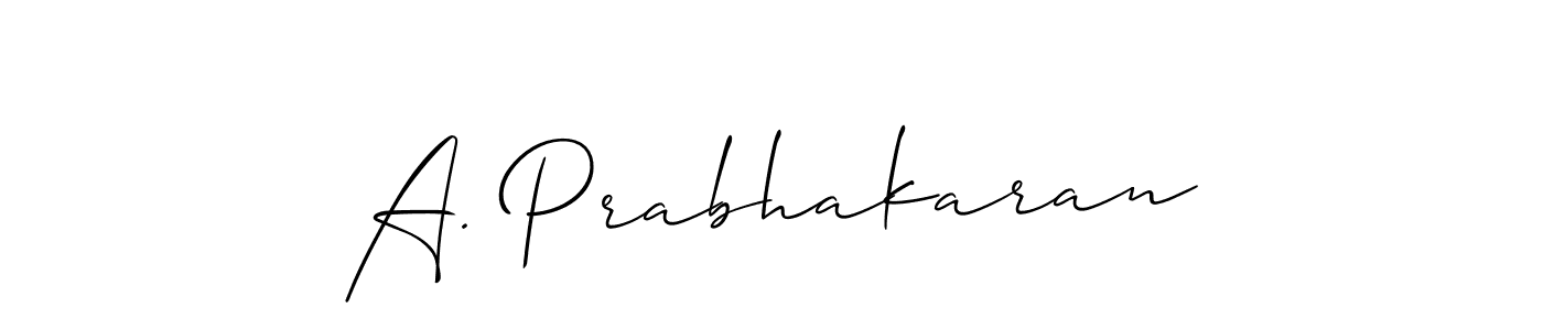 You can use this online signature creator to create a handwritten signature for the name A. Prabhakaran. This is the best online autograph maker. A. Prabhakaran signature style 2 images and pictures png