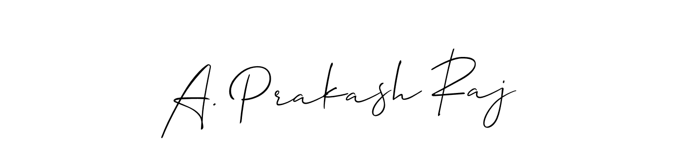 Make a beautiful signature design for name A. Prakash Raj. With this signature (Allison_Script) style, you can create a handwritten signature for free. A. Prakash Raj signature style 2 images and pictures png