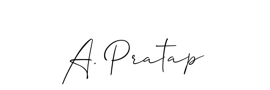 Make a beautiful signature design for name A. Pratap. With this signature (Allison_Script) style, you can create a handwritten signature for free. A. Pratap signature style 2 images and pictures png