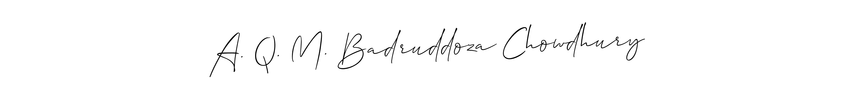 See photos of A. Q. M. Badruddoza Chowdhury official signature by Spectra . Check more albums & portfolios. Read reviews & check more about Allison_Script font. A. Q. M. Badruddoza Chowdhury signature style 2 images and pictures png