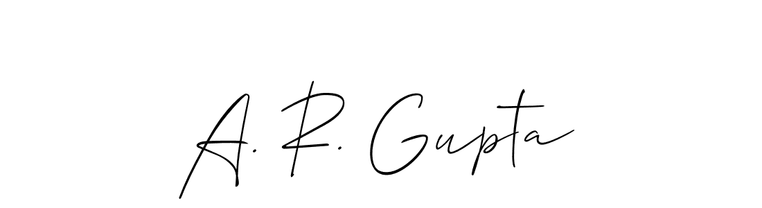 You should practise on your own different ways (Allison_Script) to write your name (A. R. Gupta) in signature. don't let someone else do it for you. A. R. Gupta signature style 2 images and pictures png