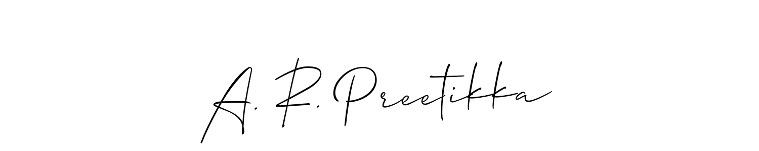 How to make A. R. Preetikka signature? Allison_Script is a professional autograph style. Create handwritten signature for A. R. Preetikka name. A. R. Preetikka signature style 2 images and pictures png