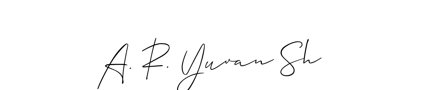 A. R. Yuvan Sh stylish signature style. Best Handwritten Sign (Allison_Script) for my name. Handwritten Signature Collection Ideas for my name A. R. Yuvan Sh. A. R. Yuvan Sh signature style 2 images and pictures png