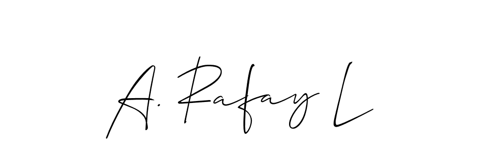 Make a beautiful signature design for name A. Rafay L. Use this online signature maker to create a handwritten signature for free. A. Rafay L signature style 2 images and pictures png