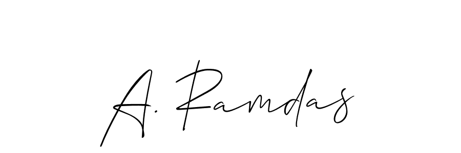 Create a beautiful signature design for name A. Ramdas. With this signature (Allison_Script) fonts, you can make a handwritten signature for free. A. Ramdas signature style 2 images and pictures png