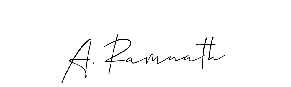 Best and Professional Signature Style for A. Ramnath. Allison_Script Best Signature Style Collection. A. Ramnath signature style 2 images and pictures png