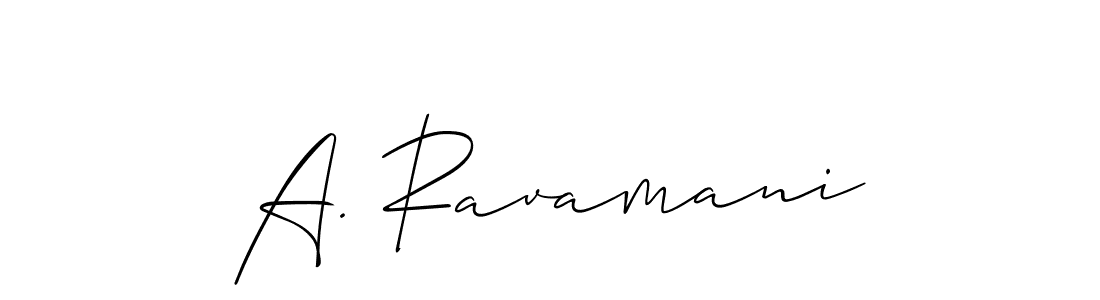 Design your own signature with our free online signature maker. With this signature software, you can create a handwritten (Allison_Script) signature for name A. Ravamani. A. Ravamani signature style 2 images and pictures png