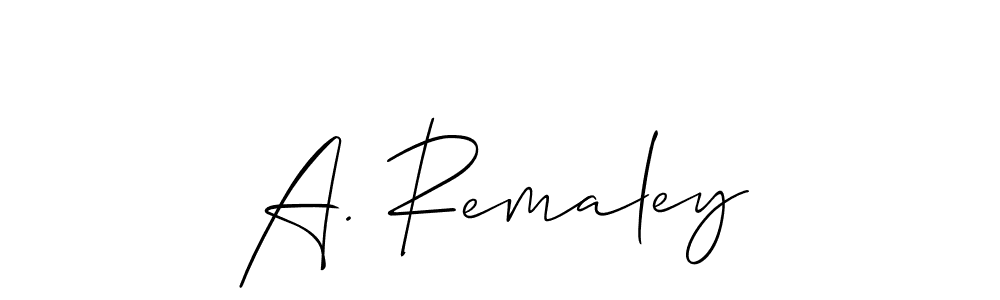 Make a beautiful signature design for name A. Remaley. With this signature (Allison_Script) style, you can create a handwritten signature for free. A. Remaley signature style 2 images and pictures png