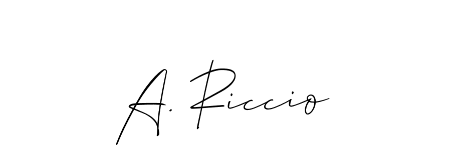 Make a short A. Riccio signature style. Manage your documents anywhere anytime using Allison_Script. Create and add eSignatures, submit forms, share and send files easily. A. Riccio signature style 2 images and pictures png
