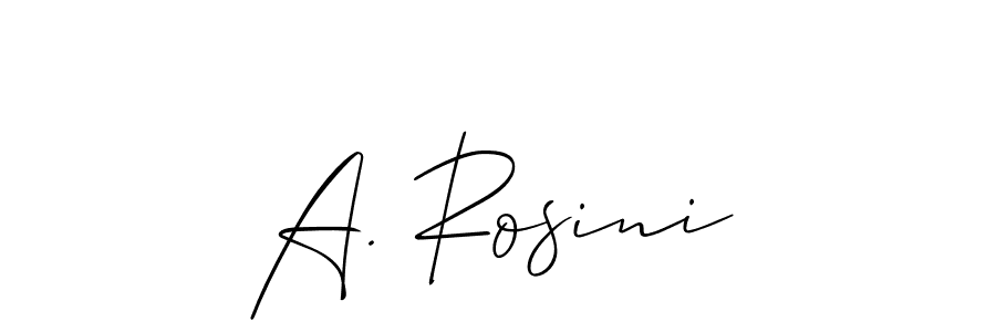 You should practise on your own different ways (Allison_Script) to write your name (A. Rosini) in signature. don't let someone else do it for you. A. Rosini signature style 2 images and pictures png