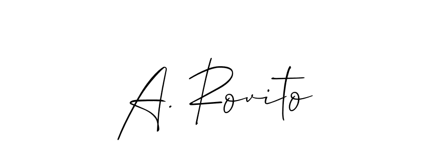 Use a signature maker to create a handwritten signature online. With this signature software, you can design (Allison_Script) your own signature for name A. Rovito. A. Rovito signature style 2 images and pictures png