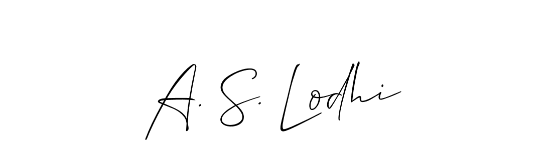 Create a beautiful signature design for name A. S. Lodhi. With this signature (Allison_Script) fonts, you can make a handwritten signature for free. A. S. Lodhi signature style 2 images and pictures png