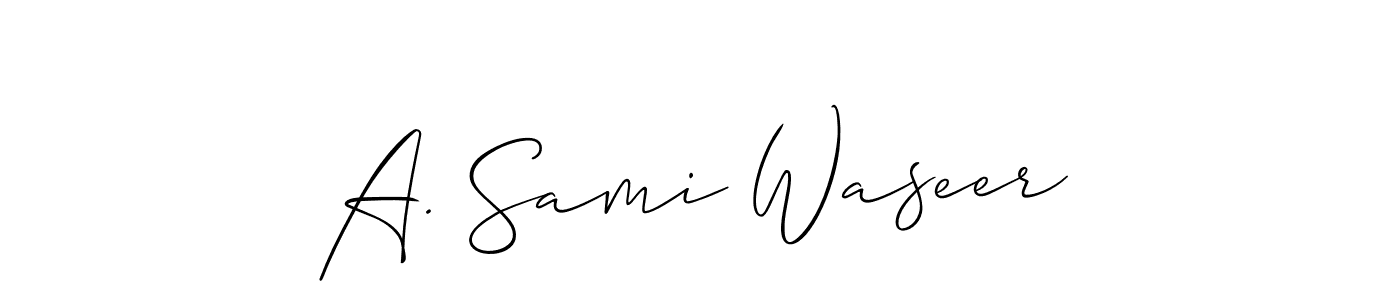 You can use this online signature creator to create a handwritten signature for the name A. Sami Waseer. This is the best online autograph maker. A. Sami Waseer signature style 2 images and pictures png