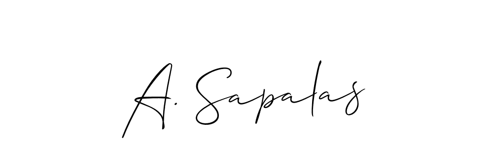 You can use this online signature creator to create a handwritten signature for the name A. Sapalas. This is the best online autograph maker. A. Sapalas signature style 2 images and pictures png