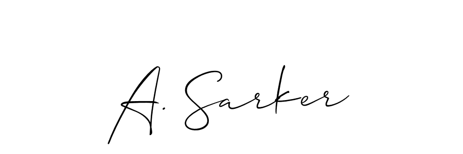 Create a beautiful signature design for name A. Sarker. With this signature (Allison_Script) fonts, you can make a handwritten signature for free. A. Sarker signature style 2 images and pictures png