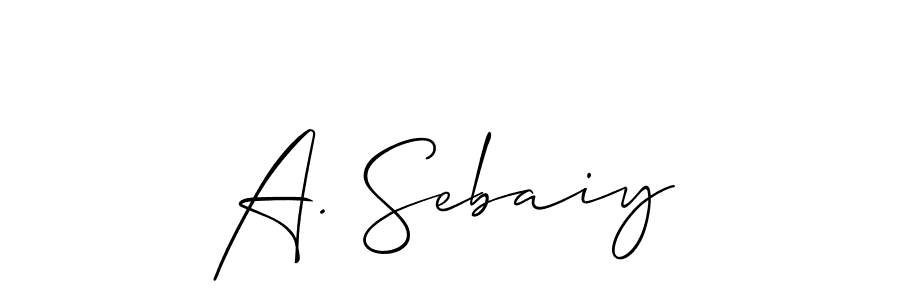 How to make A. Sebaiy signature? Allison_Script is a professional autograph style. Create handwritten signature for A. Sebaiy name. A. Sebaiy signature style 2 images and pictures png