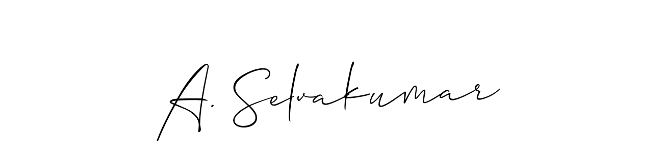 How to make A. Selvakumar name signature. Use Allison_Script style for creating short signs online. This is the latest handwritten sign. A. Selvakumar signature style 2 images and pictures png