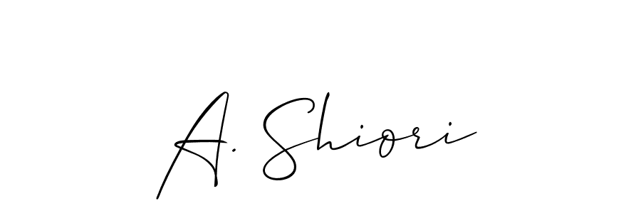 Best and Professional Signature Style for A. Shiori. Allison_Script Best Signature Style Collection. A. Shiori signature style 2 images and pictures png