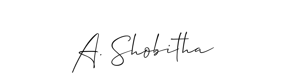 Make a beautiful signature design for name A. Shobitha. With this signature (Allison_Script) style, you can create a handwritten signature for free. A. Shobitha signature style 2 images and pictures png