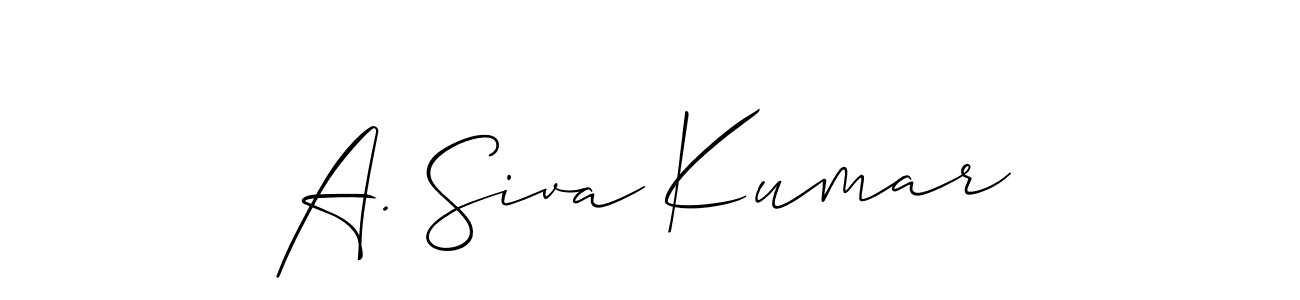 Similarly Allison_Script is the best handwritten signature design. Signature creator online .You can use it as an online autograph creator for name A. Siva Kumar. A. Siva Kumar signature style 2 images and pictures png