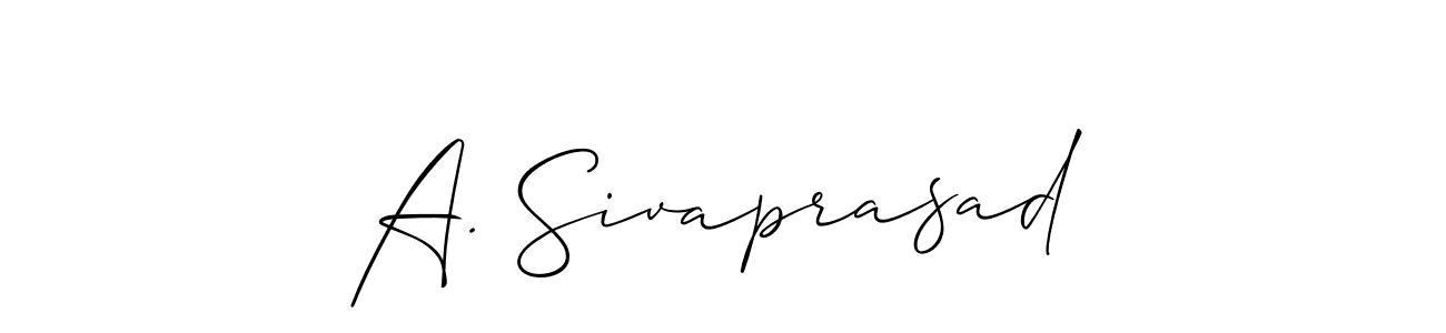 Best and Professional Signature Style for A. Sivaprasad. Allison_Script Best Signature Style Collection. A. Sivaprasad signature style 2 images and pictures png