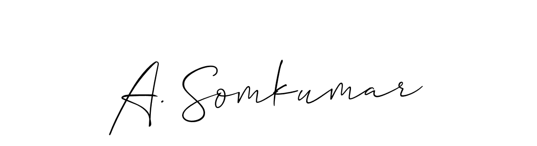 Make a beautiful signature design for name A. Somkumar. With this signature (Allison_Script) style, you can create a handwritten signature for free. A. Somkumar signature style 2 images and pictures png