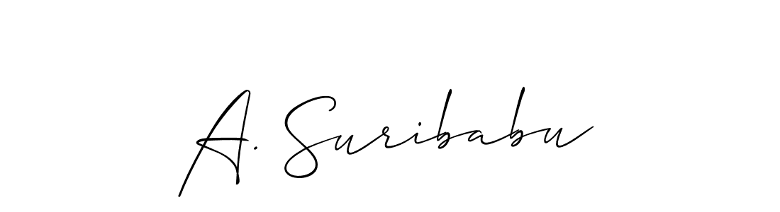 Make a short A. Suribabu signature style. Manage your documents anywhere anytime using Allison_Script. Create and add eSignatures, submit forms, share and send files easily. A. Suribabu signature style 2 images and pictures png